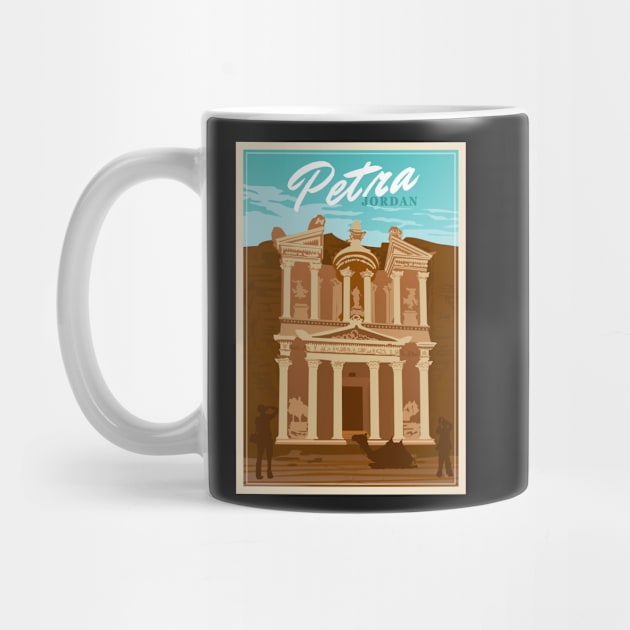 Travel Poster Petra Jordan by qpiii